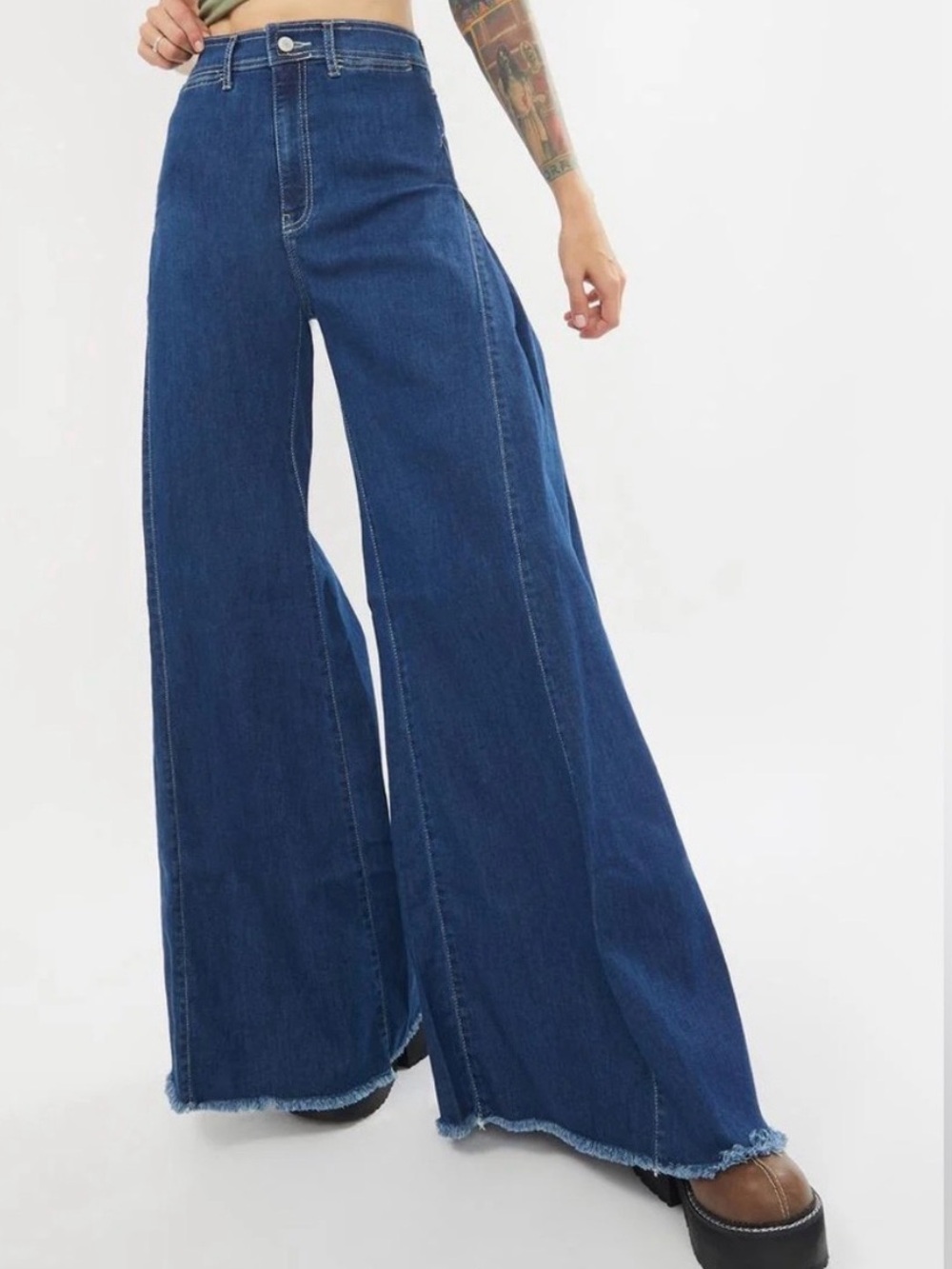 We The Free Santa Cruz Wide-Leg High-Rise Jeans Vintage Wash Size 27/4